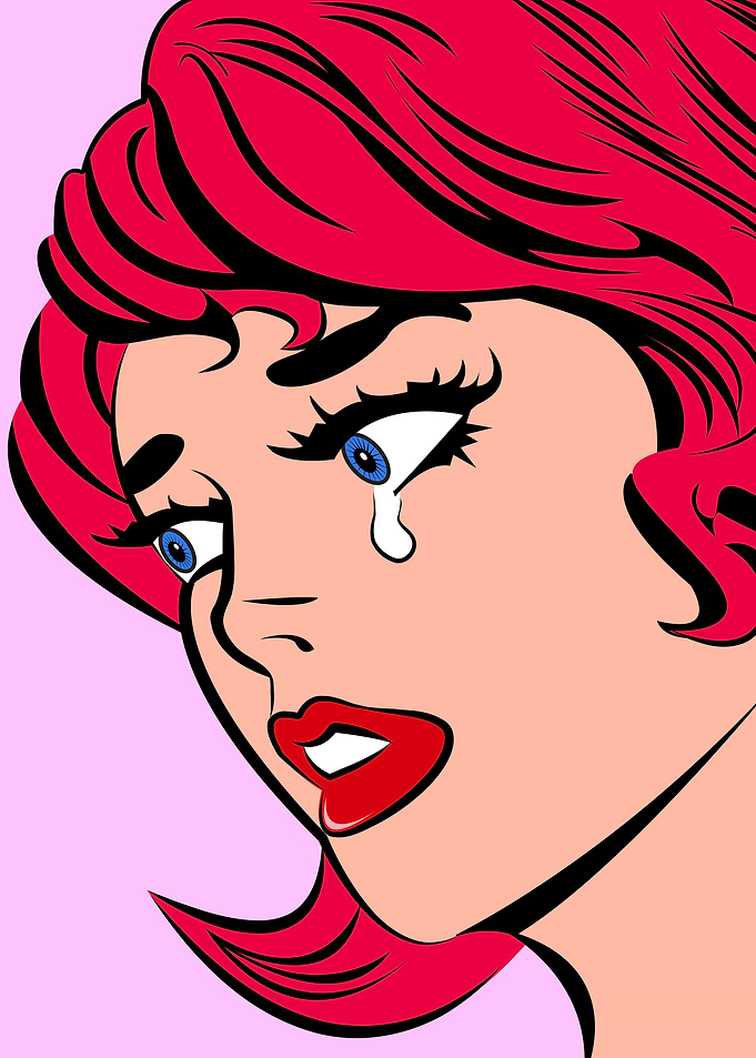 Redhead Girl in Tears