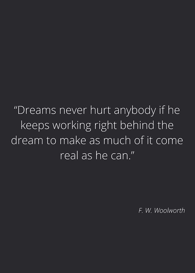 F W Woolworth Quote