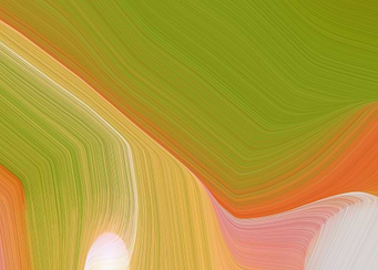 green and orange waves