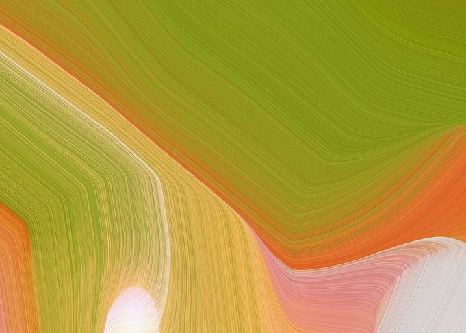 green and orange waves