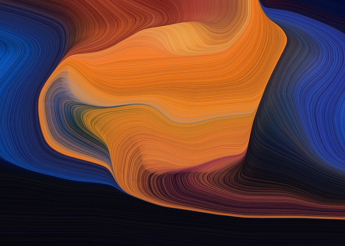 colorful fluid lines art