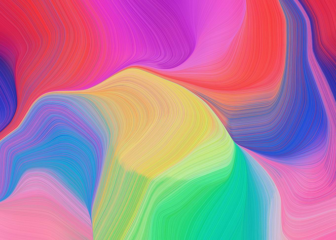 colorful fluid lines art