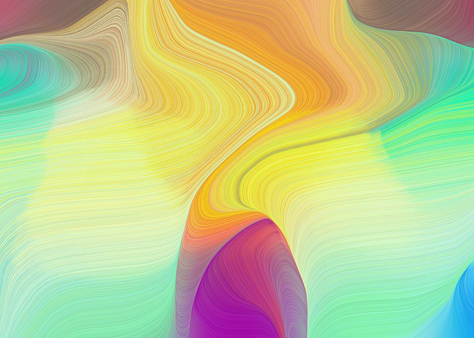 colorful fluid lines art
