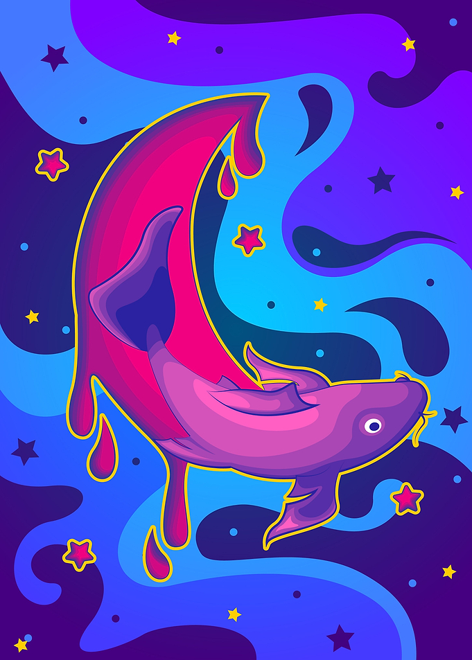 Moon and Koi