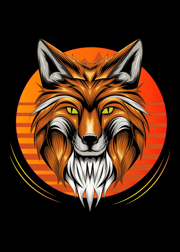 vector fox animal face