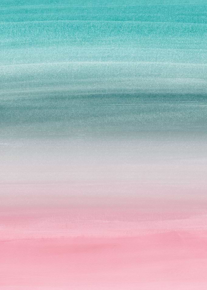 Pink Teal Watercolor 1
