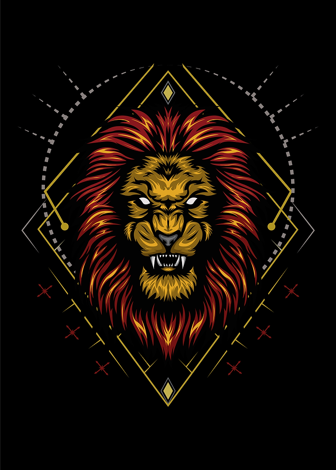 the lion illustration