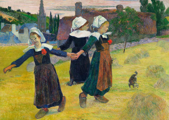 Breton Girls Dancing