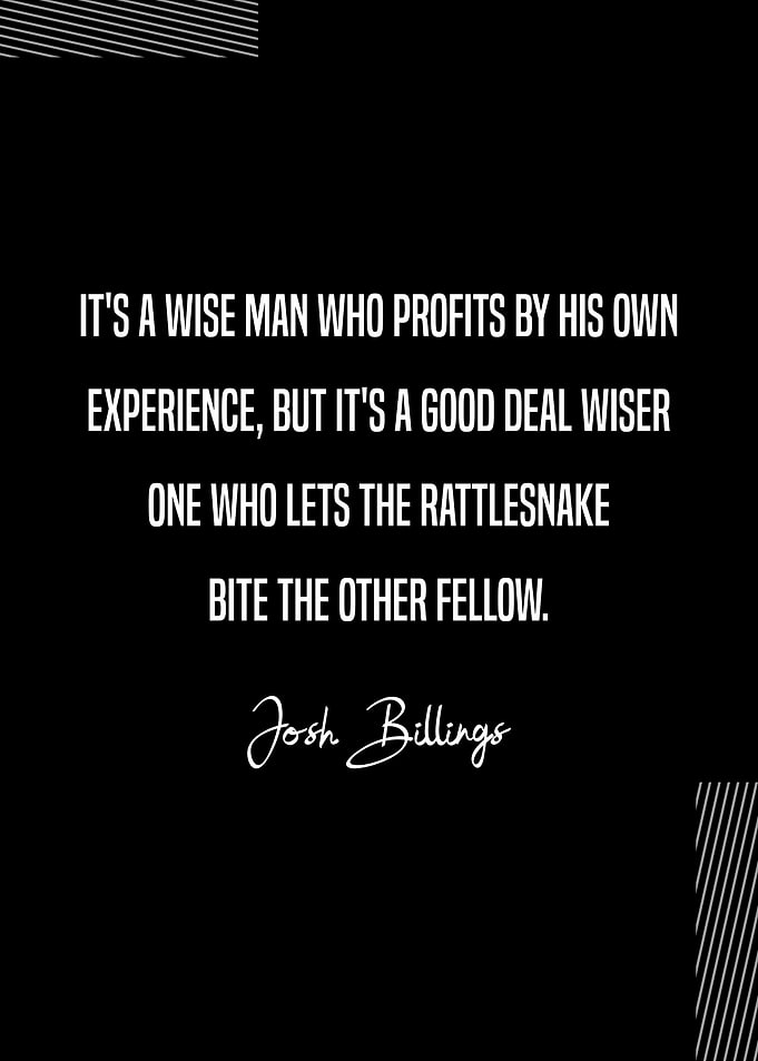 Josh Billings On Wisdom