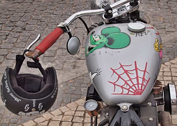 Crazy painted motorbike