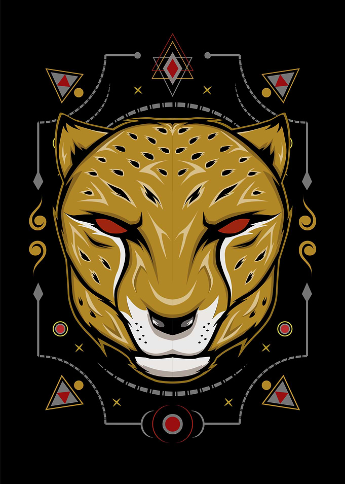 Cheetah Head illustration