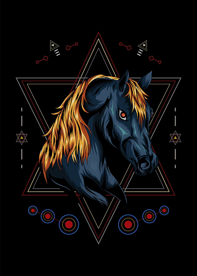 the horse illustration