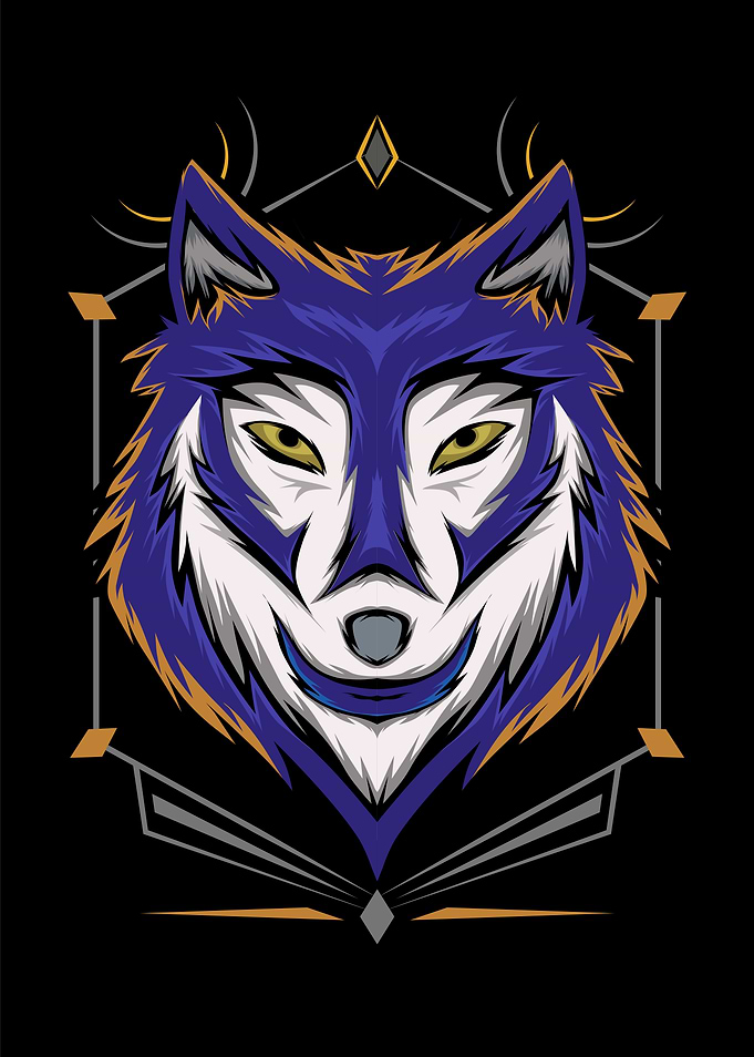 Head wolf vector wolves