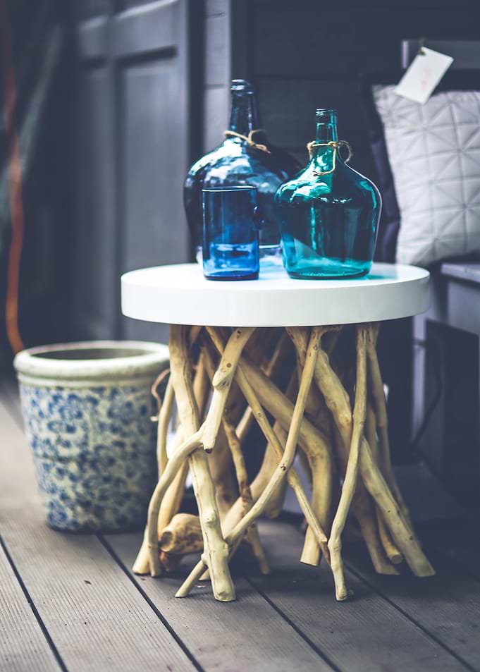 blue table