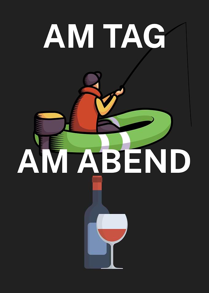 Angler Am Tag am Abend