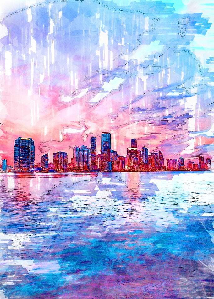 Miami City USA Skyline