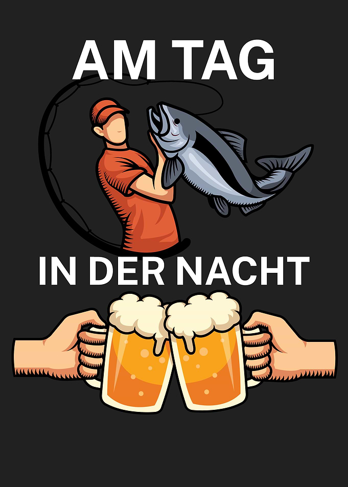 Angler Am Tag in der Nacht