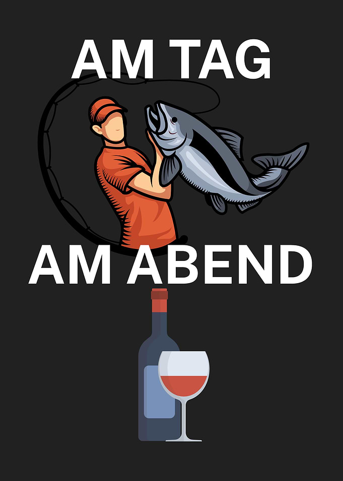 Angler Am Tag am Abend
