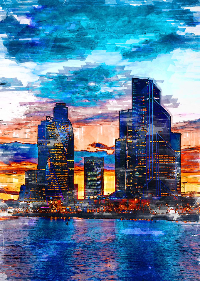 Moscow Russia Skyline