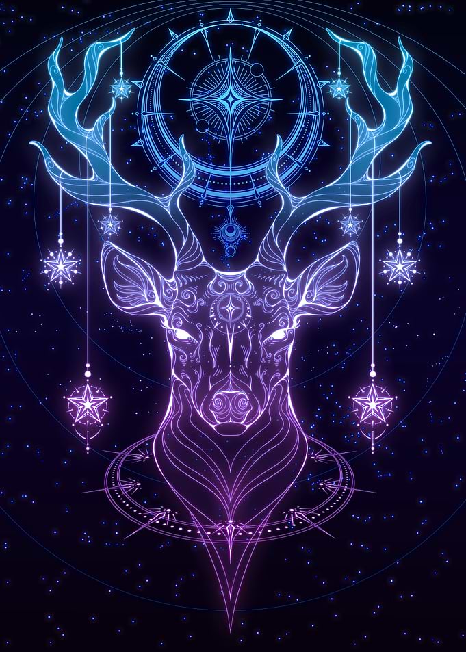 Amethyst Celestial Stag