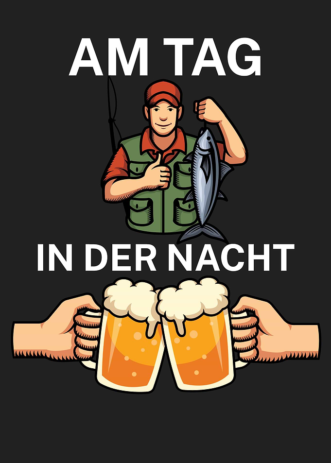 Angler Am Tag in der Nacht