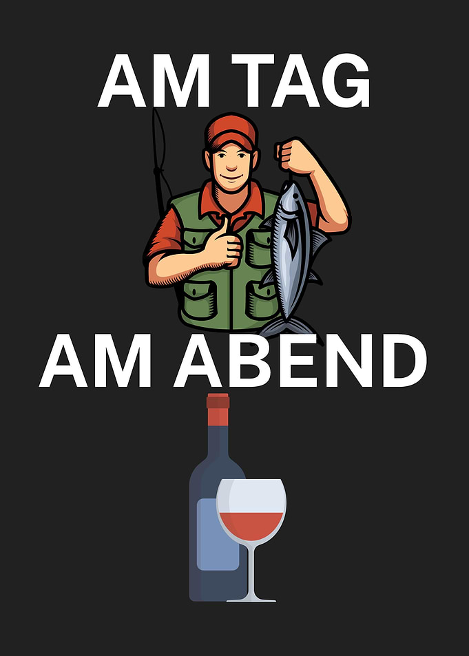 Angler Am Tag am Abend