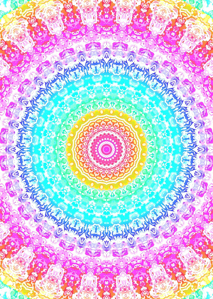 Rainbow Hippie Mandala