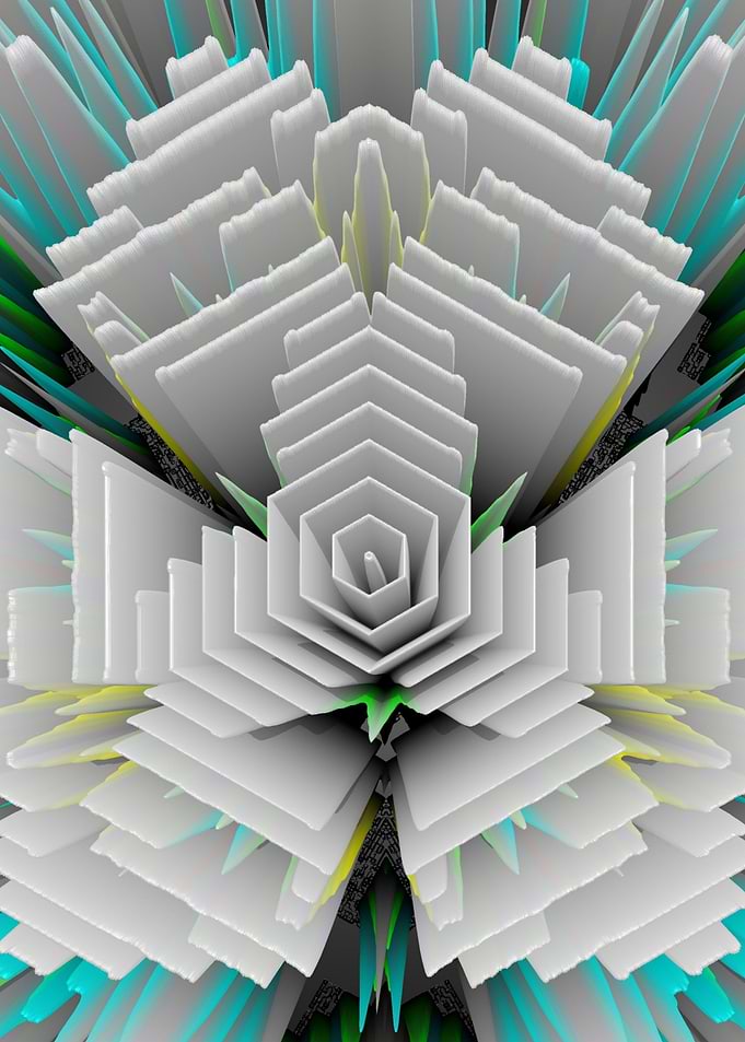 White green 3d