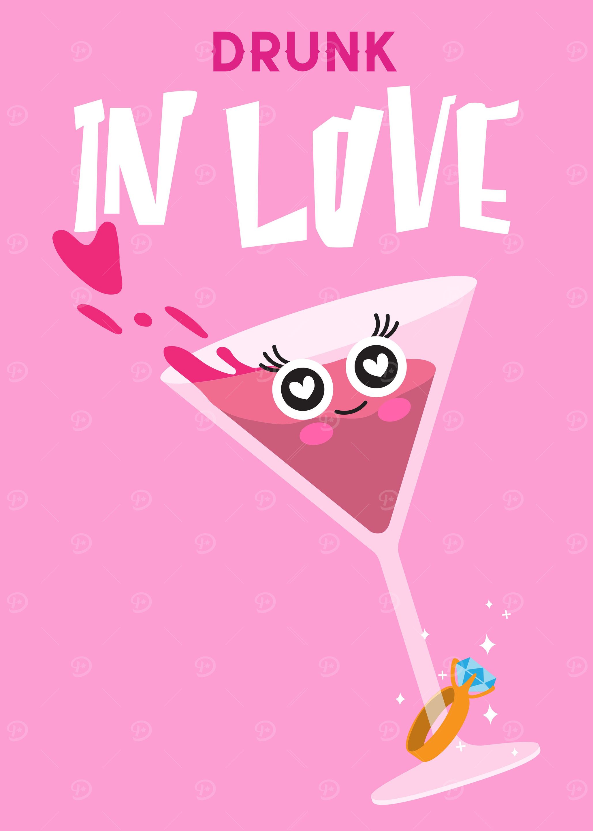 Drunk in Love Funny Glass