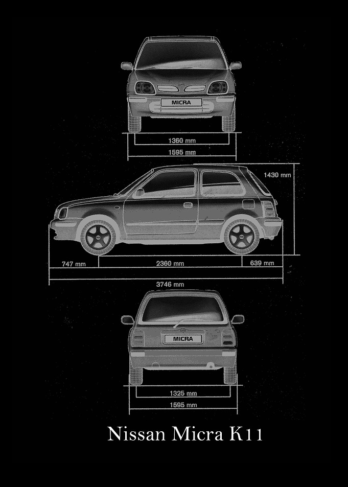 Nissan Micra K11 Blueprint