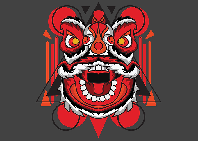 Chinese lion dance