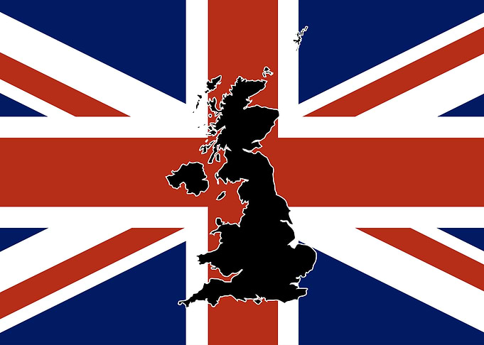 UK Silhouette and Flag