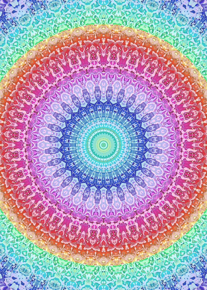 Rainbow Hippie Mandala
