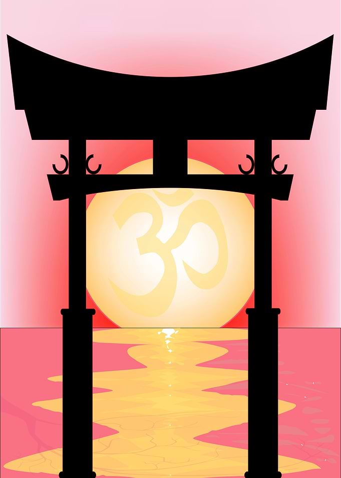 Japanese Tori Gate Sunset