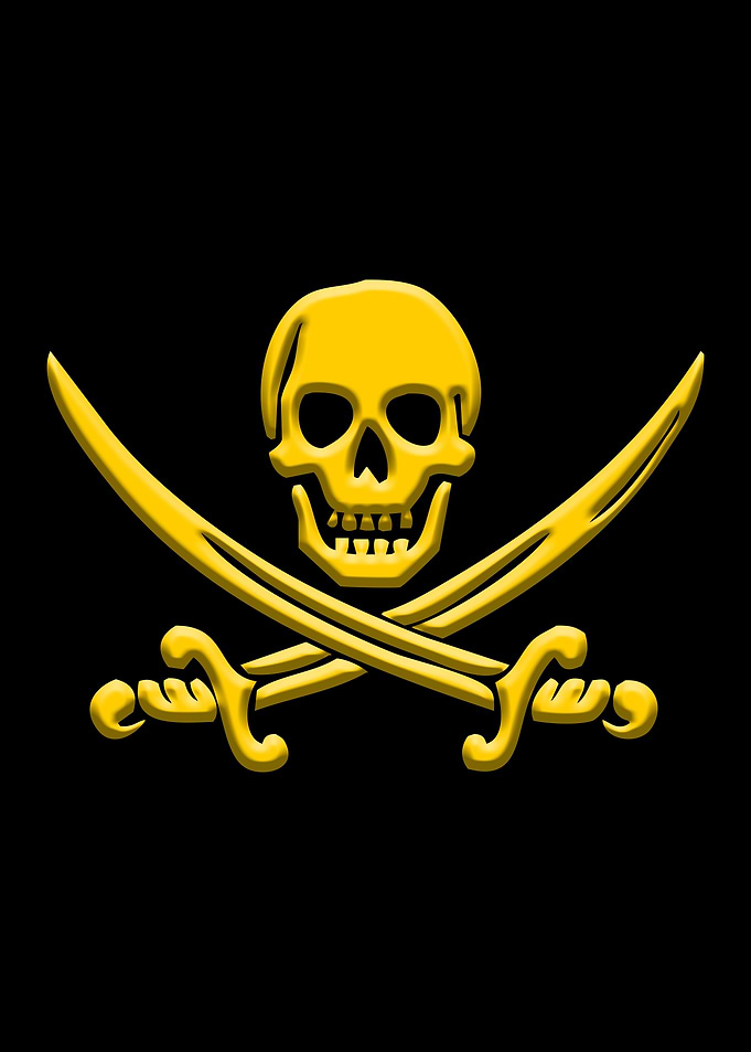 Human Skull And Two Swords
