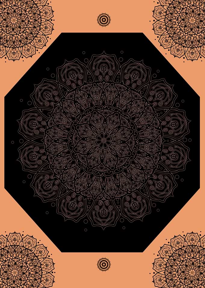 Peach black elegance