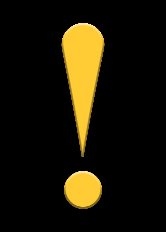 Exclamation Mark On Black
