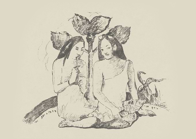 Two Sitting Maori Women