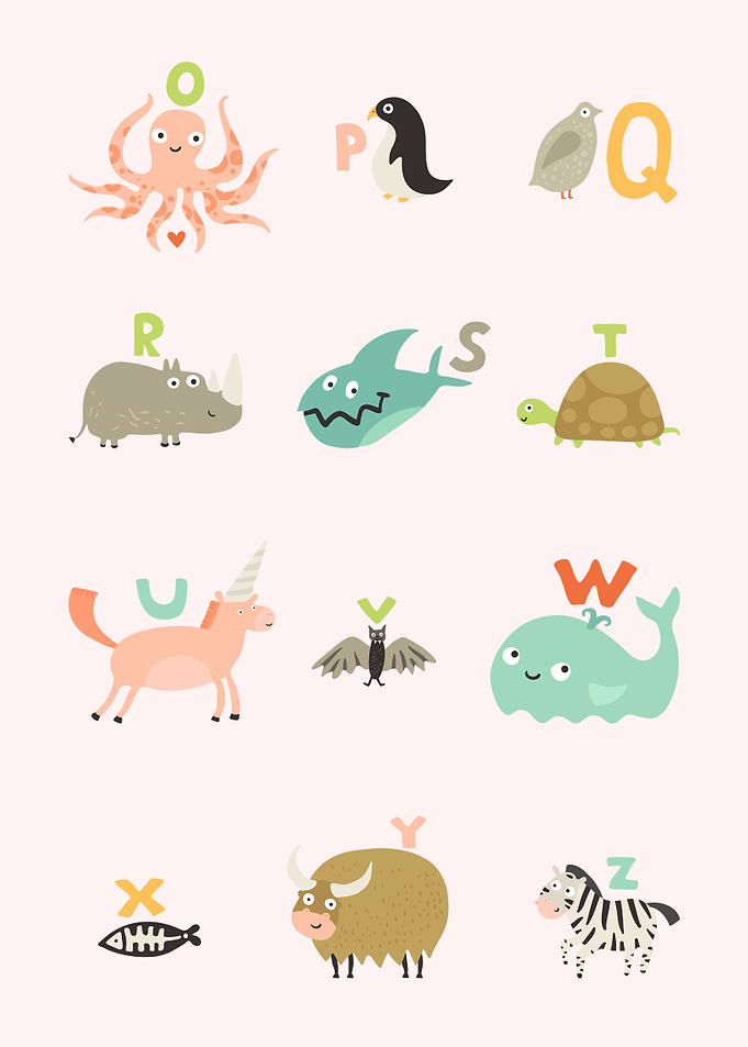 Kids Cute Alphabet Letters