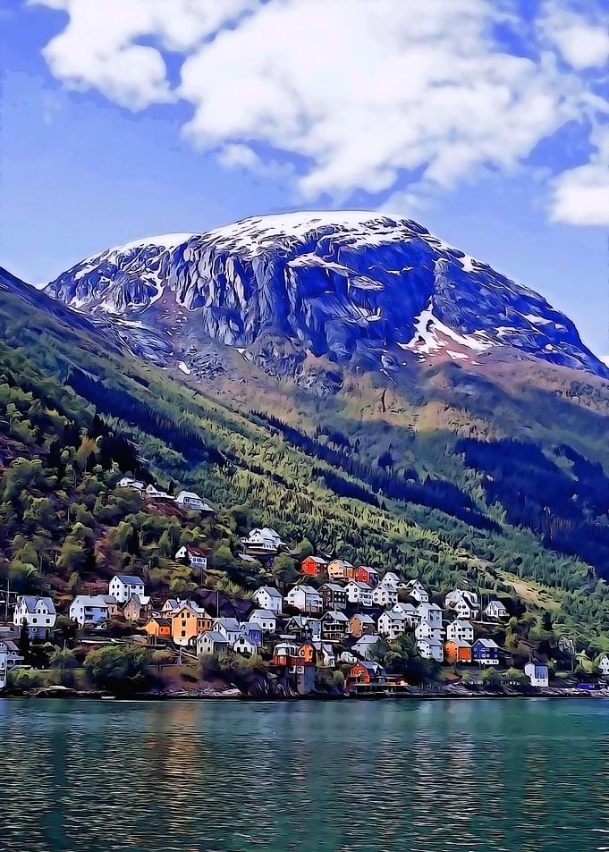 mountains and dense settle