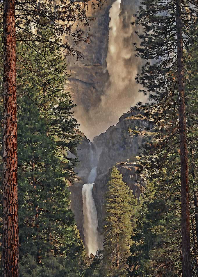 FOREST AND WATERFALL