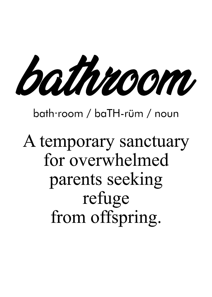 Funny Bathroom Dictionary