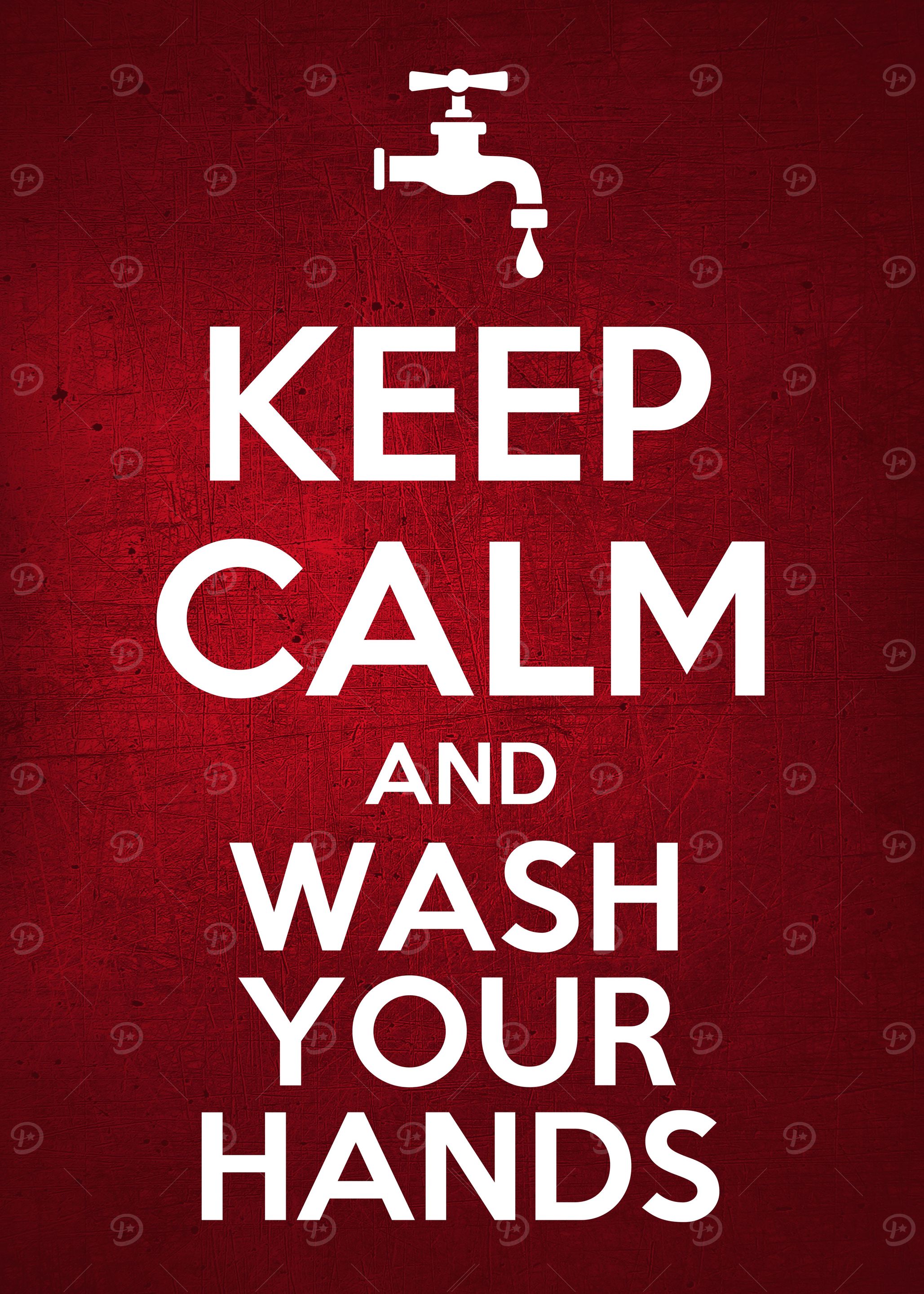KEEP CALM and WASH Red