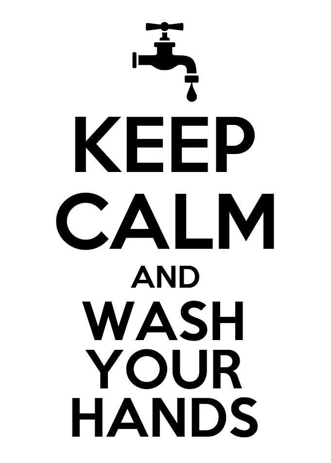 KEEP CALM and WASH White