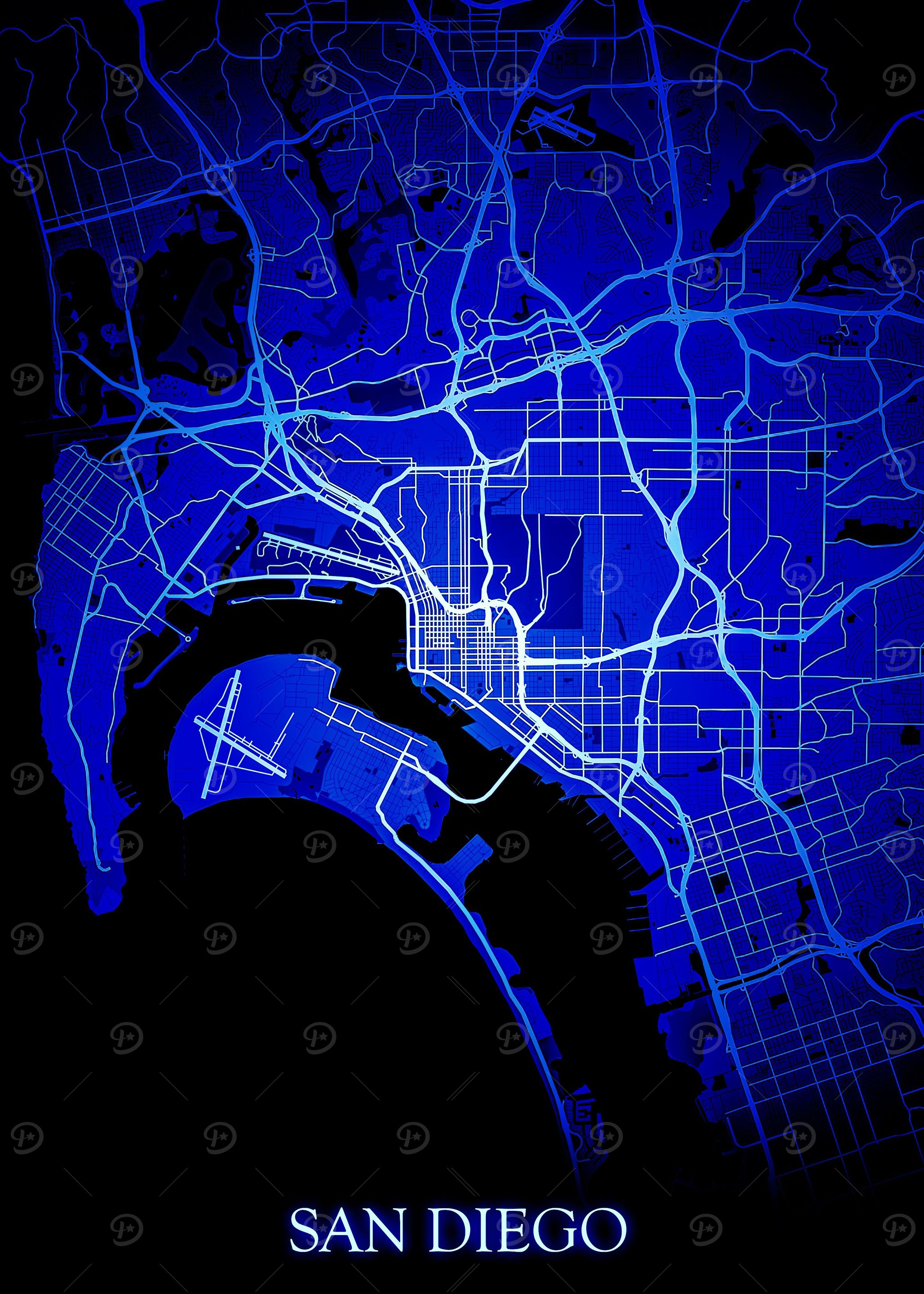 San Diego California Map