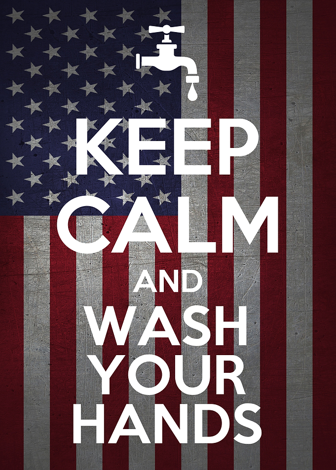 KEEP CALM and WASH USA