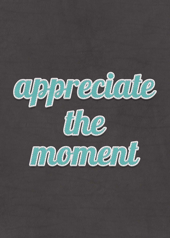 Appreciate The Moment