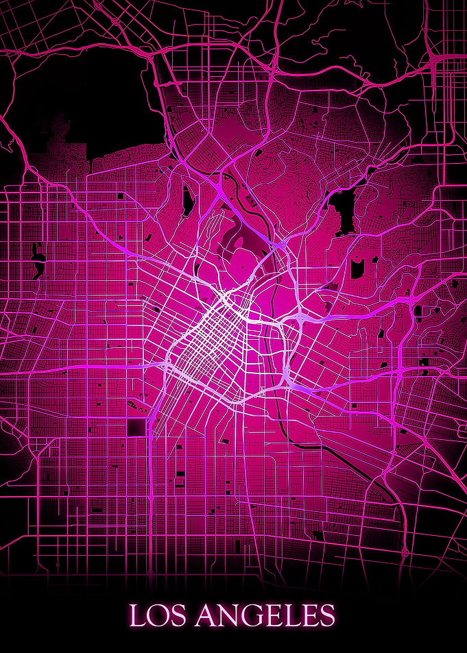 Los Angeles California Map