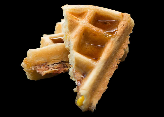 Waffle Corn and Bacon