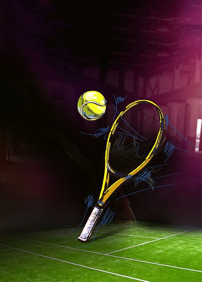 Tennis Racket with Ball